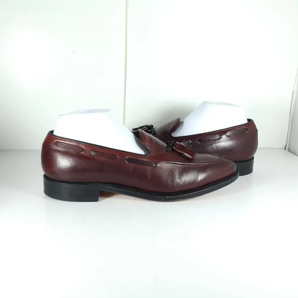 Johnston Murphy Men's Aristocraft US9B/D Burgundy Leather Tassel Loafers